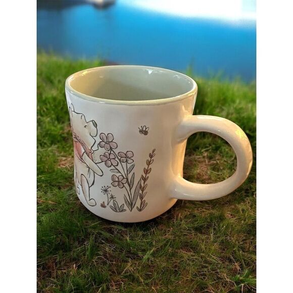 Disney Winnie the Pooh & Piglet Floral Ceramic Mug 16oz Adorable Fun Design New - Picture 6 of 8